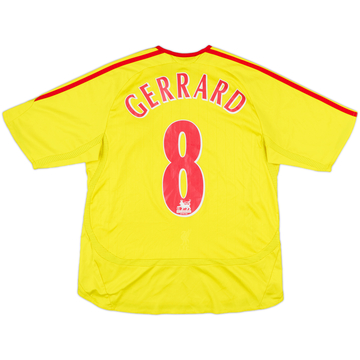 2006-07 Liverpool Away Shirt Gerrard #8 - 6/10 - (M.Boys)