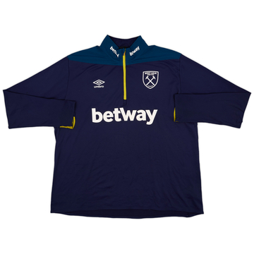 2018-19 West Ham Umbro 1/4 Zip Drill Top - 8/10 - (XXL)