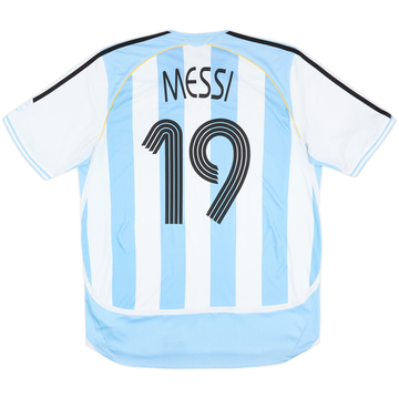 2005-07 Argentina Home Shirt Messi #19 - 7/10 - (L)