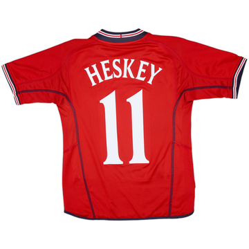 2002-04 England Away Shirt Heskey #11 - 8/10 - (XL.Boys)