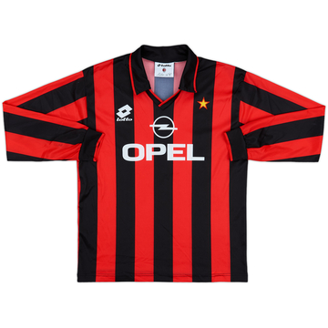 1994-95 AC Milan Home L/S Shirt - 7/10 - (L.Boys)