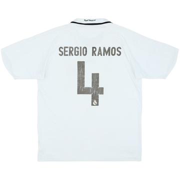2008-09 Real Madrid Home Shirt Sergio Ramos #4 - 4/10 - (XL.Boys)