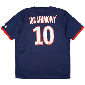 2013-14 Paris Saint-Germain Home Shirt Ibrahimovic #10 - 8/10 - (XL)