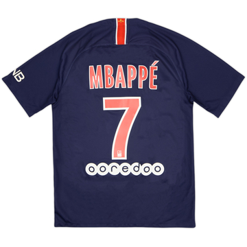 2018-19 Paris Saint-Germain Home Shirt Mbappe #7 - 6/10 - (S)