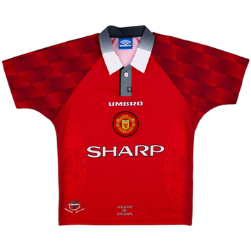 1996-98 Manchester United Home Shirt - 9/10 - (Y)