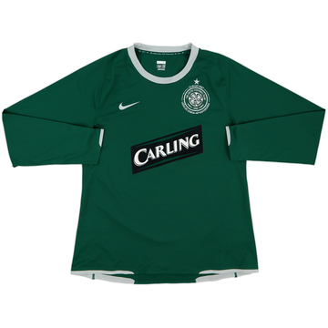 2007-08 Celtic Player Issue Away L/S Shirt - 9/10 - (L)