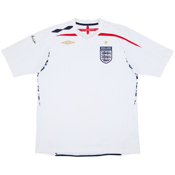 2007-09 England Home Shirt - 4/10 - (XL)