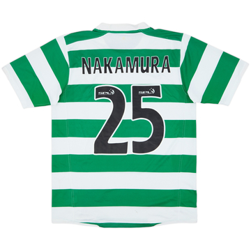 2007-08 Celtic Home Shirt Nakamura #25 - 8/10 - (M)