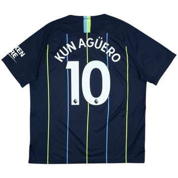 2018-19 Manchester City Away Shirt Kun Aguero #10 - 9/10 - (XL)