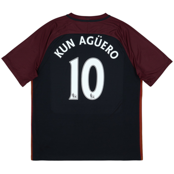 2016-17 Manchester City Away Shirt Kun Aguero #10 - 10/10 - (XL)