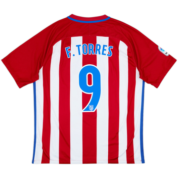 2016-17 Atletico Madrid Home Shirt Torres #9 - 8/10 - (XL)