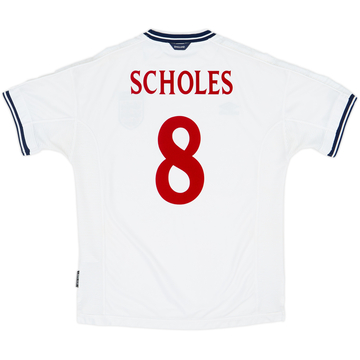 Camiseta de local de Inglaterra 1999-01 Scholes #8 - 7/10 - (L)