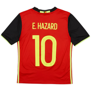 2016-17 Belgium Home Shirt E. Hazard #10 - 7/10 - (L.Boys)