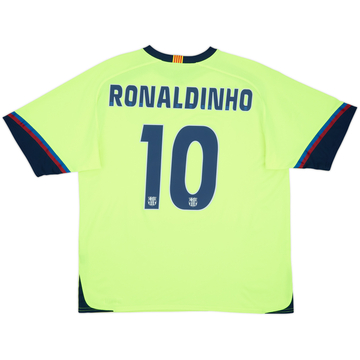 2005-06 Barcelona Basic Away Shirt Ronaldinho #10 - 8/10 - (XL)