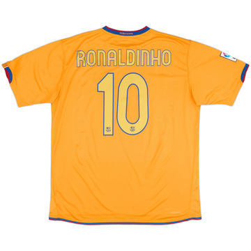 2006-08 Barcelona Camiseta Visitante Ronaldinho #10 - 8/10 - (XL)