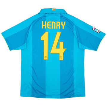 2007-09 Barcelona Away Shirt Henry #14 - 8/10 - (L)