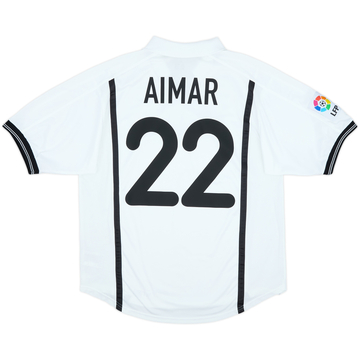 2000-01 Valencia Home Shirt Aimar #22 - 9/10 - (L)