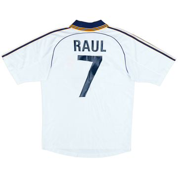 1998-00 Real Madrid Home Shirt Raul #7 - 9/10 - (M)