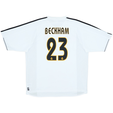 2003-04 Real Madrid Home Shirt Beckham #23 - 10/10 - (XL)