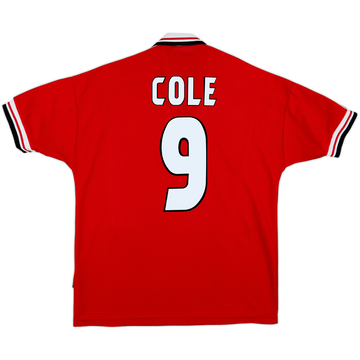 1998-00 Manchester United Home Shirt Cole #9 - 8/10 - (L)