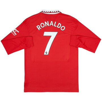 2022-23 Manchester United Home L/S Shirt Ronaldo #7 - 10/10 - (L)