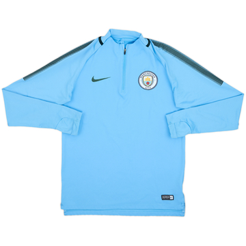 2017-18 Manchester City Nike 1/4 Zip Drill Top - 10/10 - (S)