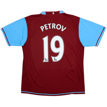 2007-08 Aston Villa Home Shirt Petrov #19 - 6/10 - (L)
