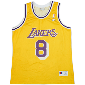 1996-99 LA Lakers Bryant #8 Champion Home Jersey - 6/10 - (XL)