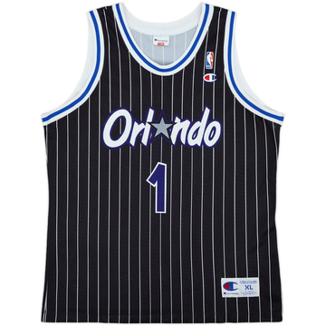 1993-94 Orlando Magic A.Hardaway #1 Champion Away Jersey - 8/10 - (XL)