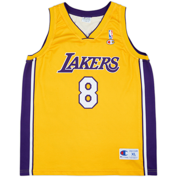 1999-06 LA Lakers Bryant #8 Champion Home Jersey - 8/10 - (XL)
