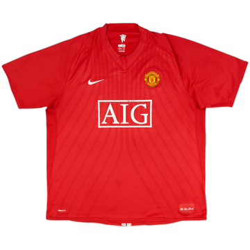 2007-09 Manchester United Home Shirt - 3/10 - (XXL)