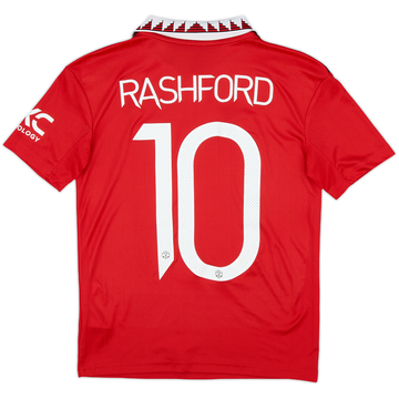 2022-23 Manchester United Home Shirt Rashford #10 - 8/10 - (M.Boys)