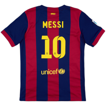 2014-15 Barcelona Home Shirt Messi #10 - 7/10 - (L.Boys)