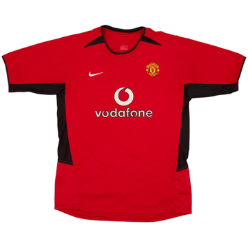 2002-04 Manchester United Home Shirt - 8/10 - (XL.Boys)