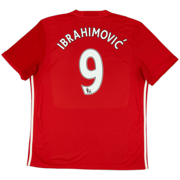 2016-17 Manchester United Home Shirt Ibrahimovic #9 - 7/10 - (XL)