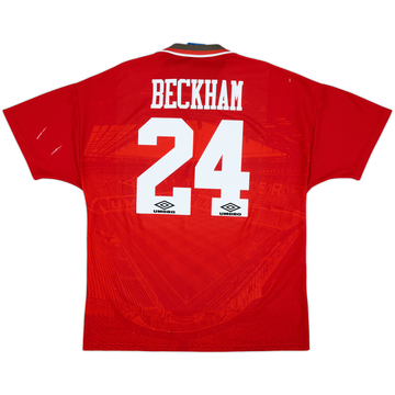 1994-96 Manchester United Home Shirt Beckham #24 - 6/10 - (XL)