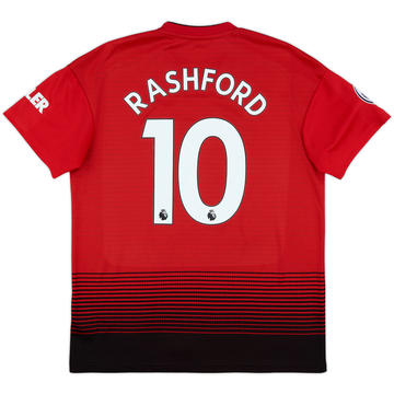 2018-19 Manchester United Home Shirt Rashford #10 - 8/10 - (L)