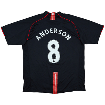 2007-08 Manchester United Away Shirt Anderson #8 - 8/10 - (XL)