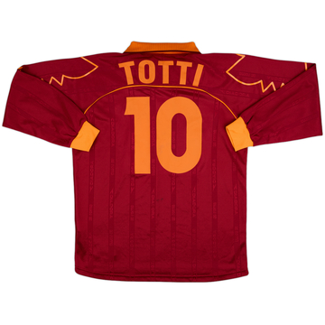 1999-00 Roma Home L/S Shirt Totti #10 - 5/10 - (XL)