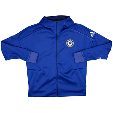2016-17 Chelsea adidas Hooded Track Jacket - 7/10 - (XL)