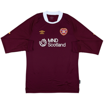 2022-23 Hearts Home L/S Shirt - 9/10 - (L)