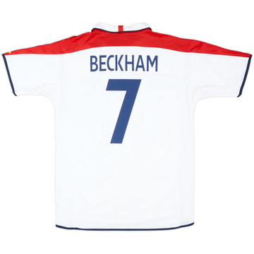 2003-05 England Home Shirt Beckham #7 - 6/10 - (L)