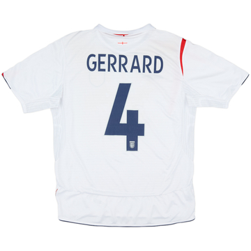 2005-07 England Home Shirt Gerrard #4 - 6/10 - (L)