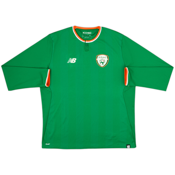 2017-18 Ireland Home L/S Shirt - 8/10 - (XL)