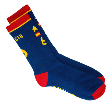 2010-11 Spain Iniesta #6 Away Crew Socks