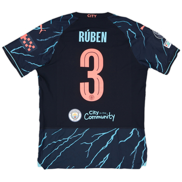 2023-24 Manchester City Match Issue Champions League Third Shirt Ruben #3