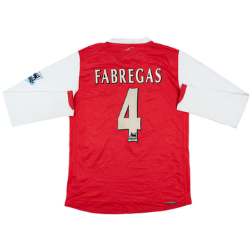 2006-08 Arsenal Home L/S Shirt Fabregas #4 - 5/10 - (S)