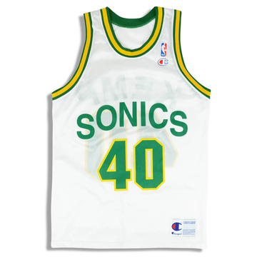 1991-95 Seattle Supersonics Kemp #40 Champion Jersey (Home) M