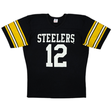 1970s Pittsburgh Steelers Bradshaw #12 Rawlings Home Jersey - 7/10 - (L)