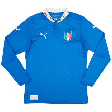 2012-13 Italy Home L/S Shirt - 8/10 - (M)